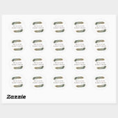Sticker Rond Duo aquarelle en plumes (Feuille)