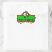 Sticker Rond durabilité drôle (Sac)