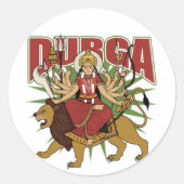 Sticker Rond Durga hindou (Devant)