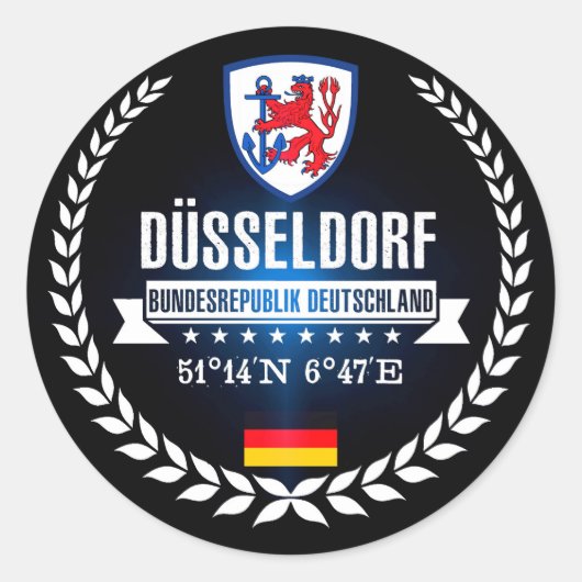 Sticker Rond Düsseldorf (Devant)