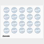 Sticker Rond Dusty Blue Graduate sur mesure (Feuille)