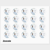 Sticker Rond Dusty Blue Quinceañera 15 Anos (Feuille)