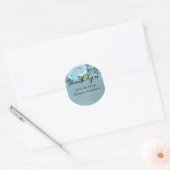 Sticker Rond Dusty Blue Turquoise Mariage Trending Budget (Enveloppe)