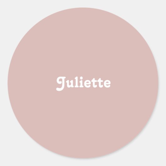 Sticker Rond Dusty Blush (Devant)