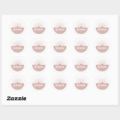 Sticker Rond Dusty Blush (Feuille)