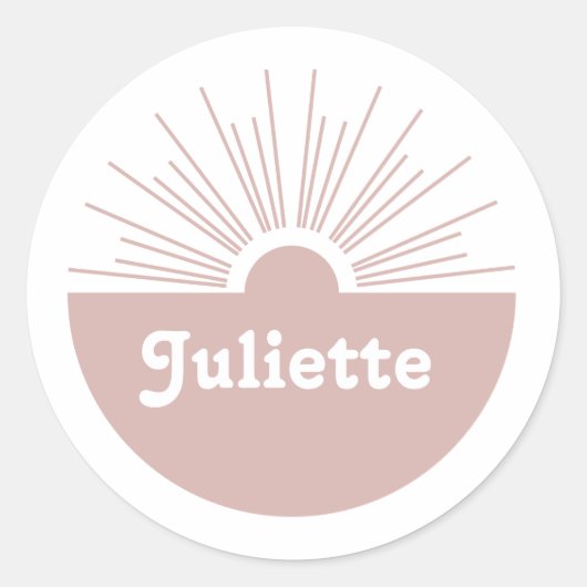 Sticker Rond Dusty Blush (Devant)