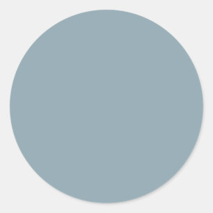 Sticker Rond Dusty Cornflower Bleu Couleur solide