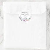 Sticker Rond Dusty Garden Floral Wedding Favoriser (Sac)