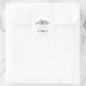 Sticker Rond Dusty Pink Floral Bridal Shower (Sac)