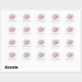 Sticker Rond Dusty rose Eucalyptus Mariage botanique (Feuille)