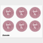 Sticker Rond Dusty Rose Homemade Apple Pie (Feuille)