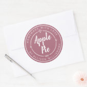 Sticker Rond Dusty Rose Homemade Apple Pie (Enveloppe)