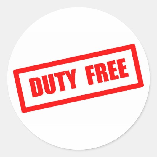 Sticker Rond Duty Free (Devant)