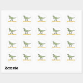 Sticker Rond Dykéosaure (Feuille)