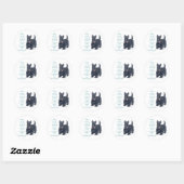Sticker Rond Dynamique familiale - Scottish Terrier Wit & Wisdo (Feuille)