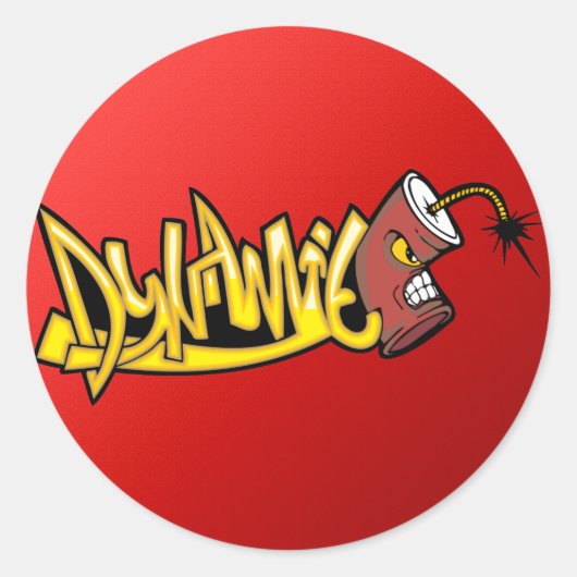 Sticker Rond Dynamite (Devant)