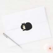 Sticker Rond Dynastie Qing chinoise rétro Manchu noir Chat (Enveloppe)