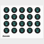 Sticker Rond Dysautonomia Sensibilisation POTS HyperPOTS NCS Wa (Feuille)