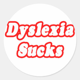 Sticker Rond Dyslexie Sucks
