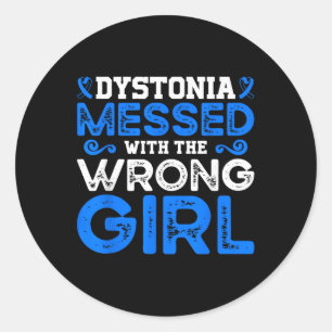 Sticker Rond Dystonie Conscience Dystonie Messed Avec Les Mauva