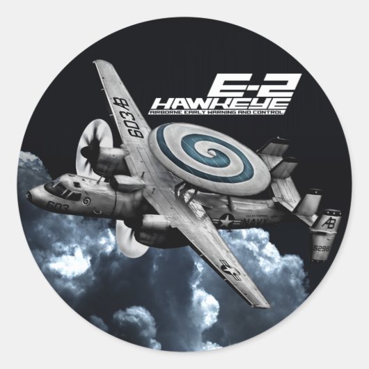 Sticker Rond E-2 Hawkeye (Devant)