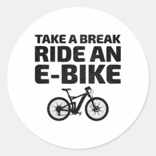 Sticker Rond E-Bike Electric-Bike E-Cyclist Bicycling 