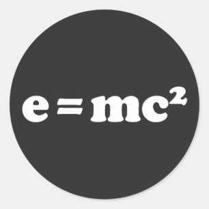 Sticker Rond e = mc2