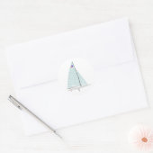 Sticker Rond E-scow Racing Sailboat onedesign Class (Enveloppe)