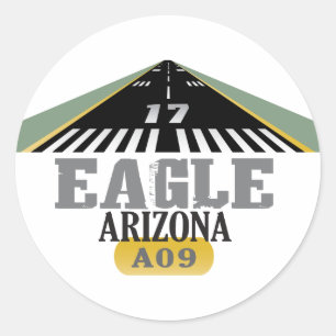Sticker Rond Eagle Arizona - piste de l'aéroport