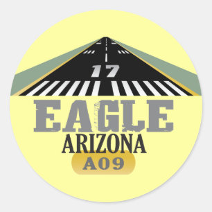 Sticker Rond Eagle Arizona - piste de l'aéroport