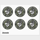 Sticker Rond Eagle de tabagisme rond (Feuille)