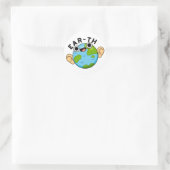 Sticker Rond Ear-th Funny Earth Pun (Sac)