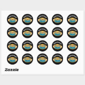 Sticker Rond Earsdrum Funny Drummer Eardrum Pun Dark BG (Feuille)