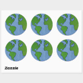 Sticker Rond Earth Day (Feuille)