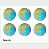Sticker Rond Earth Globe 2 (Feuille)