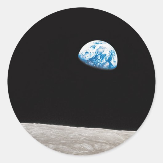 Sticker Rond Earthrise William Anders (Devant)
