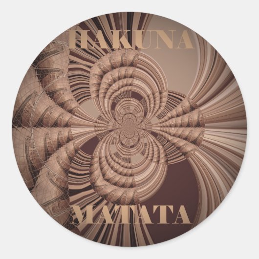 Sticker Rond Earthy Hakuna Matata (Devant)