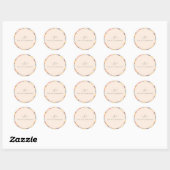 Sticker Rond Earthy Taupe Yellow Fall Cadeau De Nom Personnalis (Feuille)