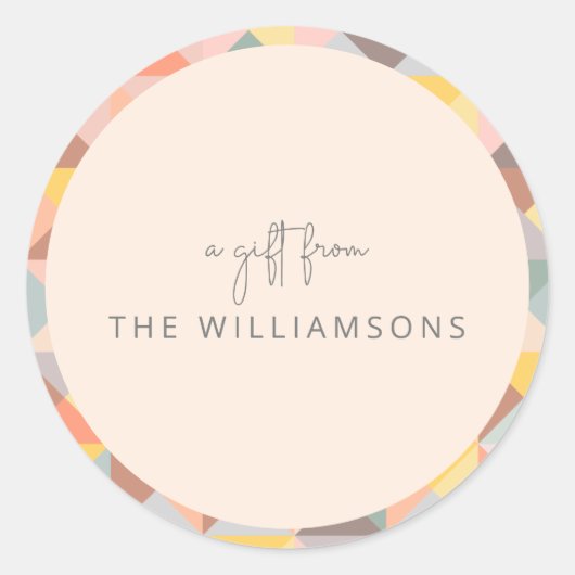 Sticker Rond Earthy Taupe Yellow Fall Cadeau De Nom Personnalis (Devant)