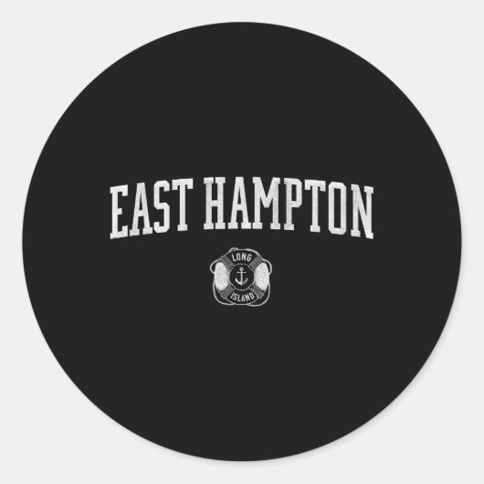 Sticker Rond East Hampton Long Island (Devant)