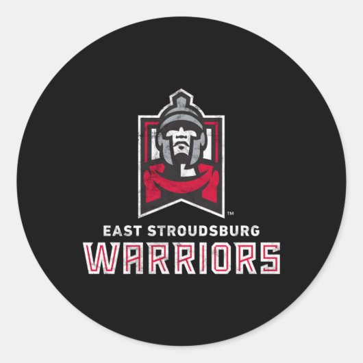 Sticker Rond East Stroudsburg Esu Guerriers Grande (Devant)
