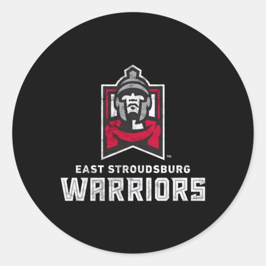 Sticker Rond East Stroudsburg Esu Guerriers Grande (Devant)