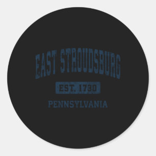 Sticker Rond East Stroudsburg Pennsylvanie Pa Sports sportifs D