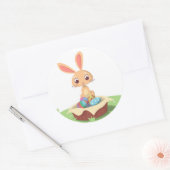 STICKER ROND EASTER BUNNY (Enveloppe)