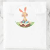 STICKER ROND EASTER BUNNY (Sac)