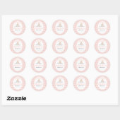 Sticker Rond Easter Bunny Baby Shower (Feuille)