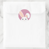 Sticker Rond Easter Bunny peeping (Sac)
