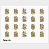 Sticker Rond Easter Bunny Roadside Oeuf stand (Feuille)