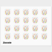 Sticker Rond Easter Llama Squad Alpaca Amateurs Souvenirs (Feuille)