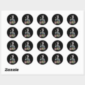 Sticker Rond Easter Skeleton Bunny, Mais Avez-Vous Déchiré Drôl (Feuille)